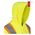 Men's Hi-Vis Yellow Hooded Sweatshirt